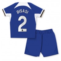 Echipament fotbal Chelsea Axel Disasi #2 Tricou Acasa 2023-24 pentru copii maneca scurta (+ Pantaloni scurti)